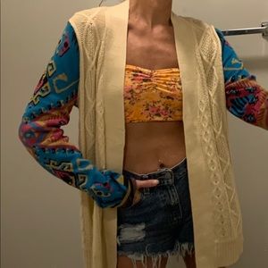 NWOT Boho Flying Tomato open cardigan